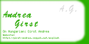 andrea girst business card